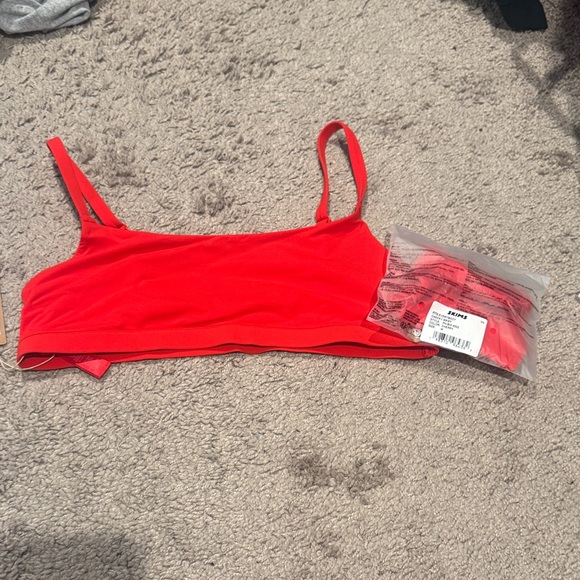 SKIMS Other - SKIMS Red Stretch Wireless Bralette and Undies Set